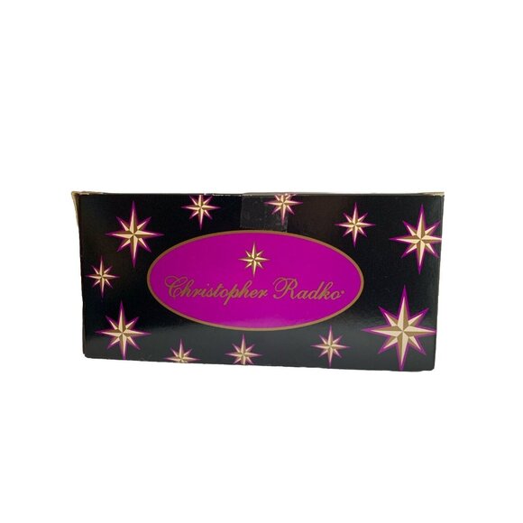 Christopher Radko 6” White Christmas Tree Ornament and Pendant Tree Drum Boxed - Picture 7 of 7